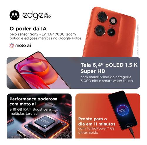 Motorola Edge 50 Neo 5g - 256gb 8gb Ram + 8gb Ram Boost 50mp Sony Camera Moto Ai Ultrarresistencia Militar - Grisaille Vegan Leather 4
