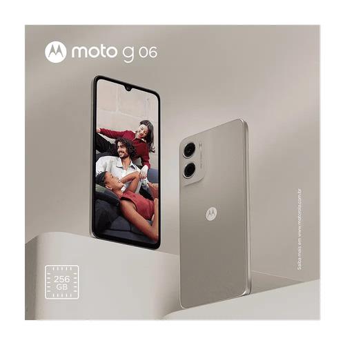 Motorola Moto G06 - 256gb 12gb (4gb Ram + 8gb Ram Boost) E Camera 50mp Com Ai Bateria De 5200 Mah- Bege 3