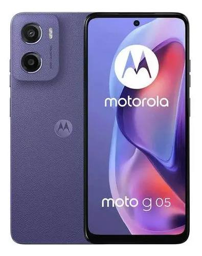 Smartphone Motorola Moto G05 - 128gb 12gb (4gb Ram + 8gb Ram Boost) E Camera 50mp Com Ai Bateria De 5200 Mah Tela 6.7  Com Superbrilho - Violeta